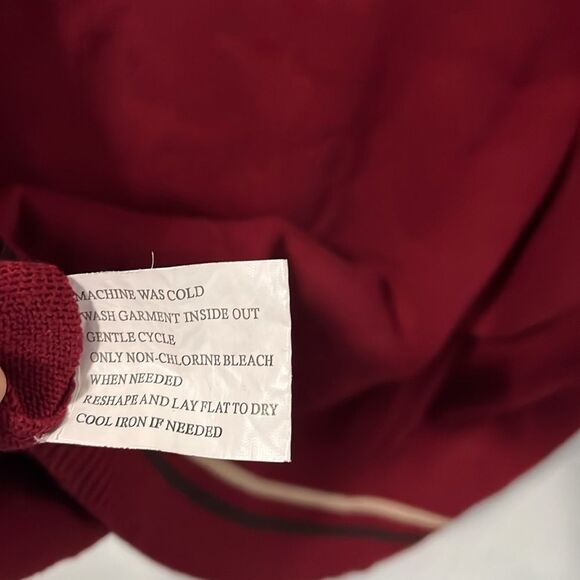 KANGOL Men's V-Neck Dark Red Cotton Sweater, Size L - Picture 8 of 9